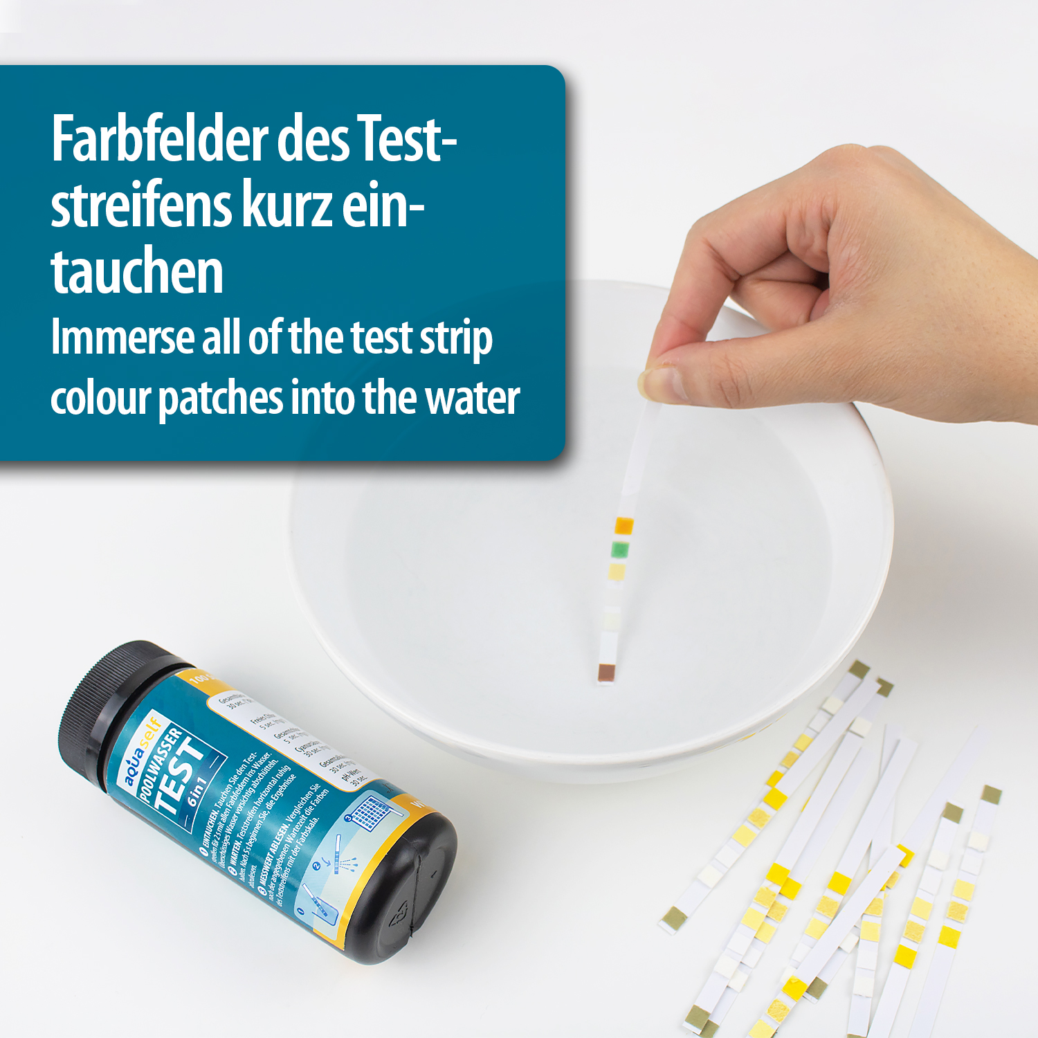 Strisce Test Per Piscina - Kit 7 In 1 Con 125 Pezzi | Controllo PH, Cloro, Bromo E Altri Parametri - Foto 6