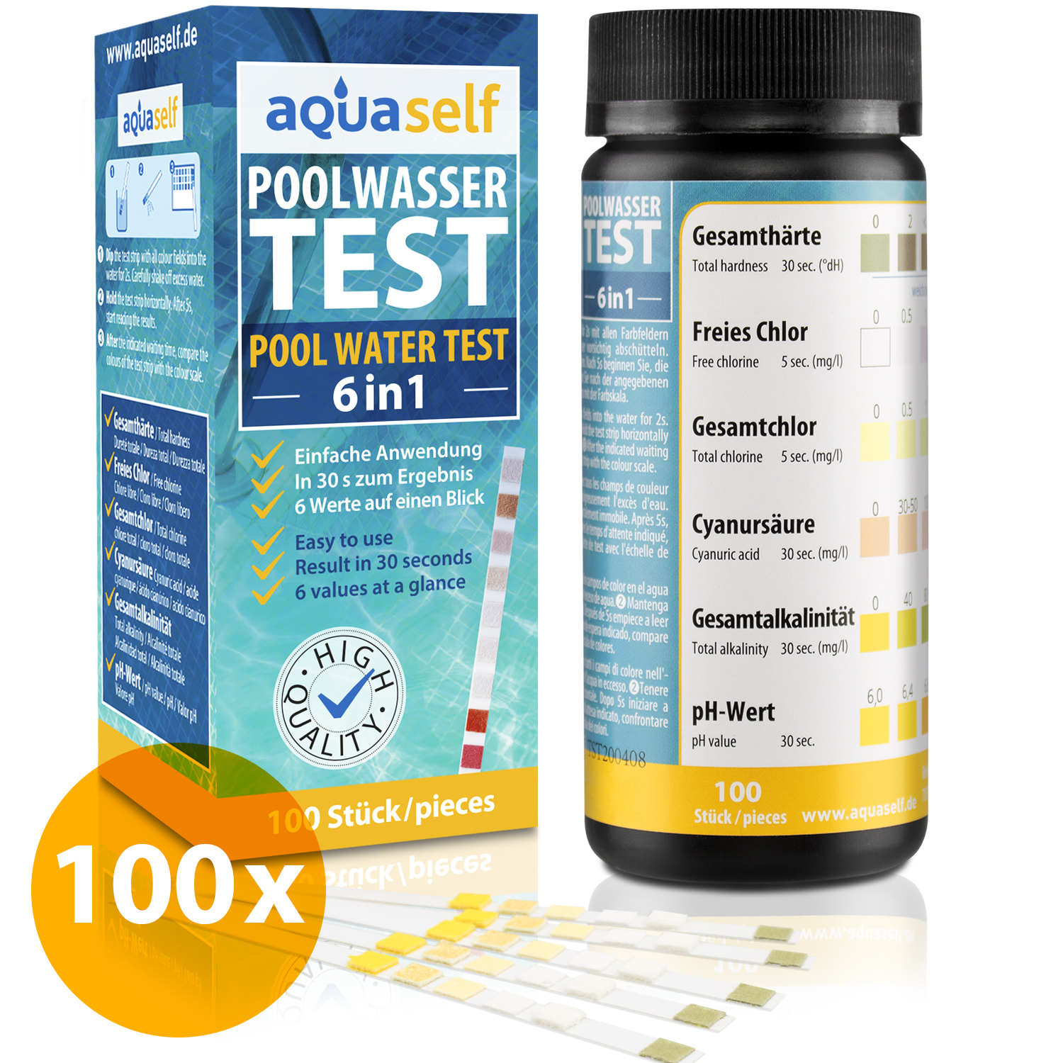 Pool Test Strips 6 in 1